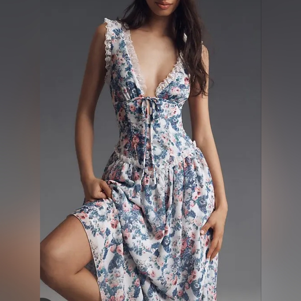 For Love & Lemons Floral Audrey Maxi Dress - Picture 3 of 9